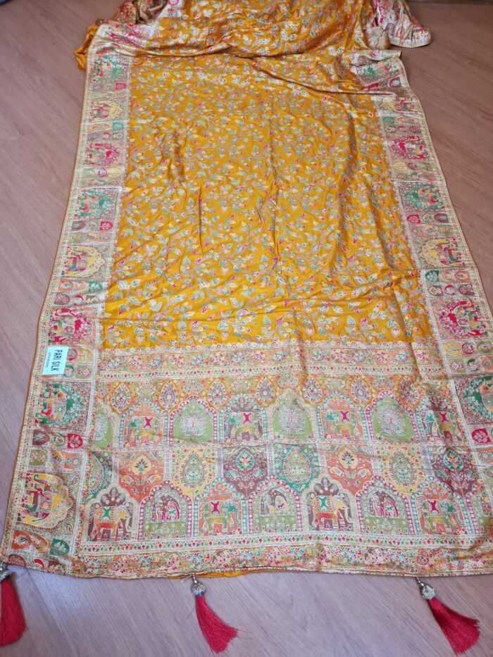 20260203_164236 Saree Banarasi Art Silk de seda Imperial Girassol
