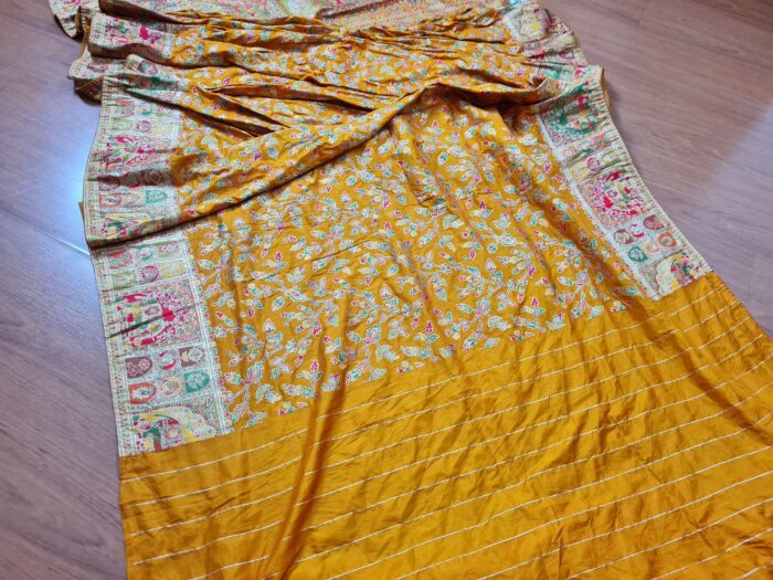 20260203_165434 Saree Banarasi Art Silk de seda Imperial Girassol