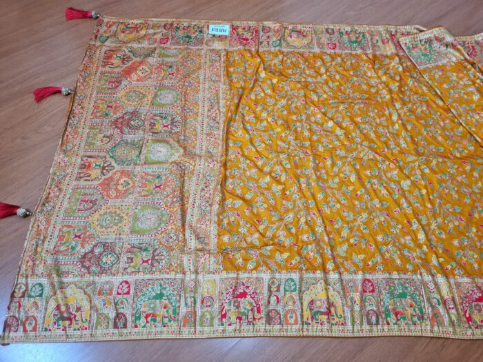 20260203_165513 Saree Banarasi Art Silk de seda Imperial Girassol