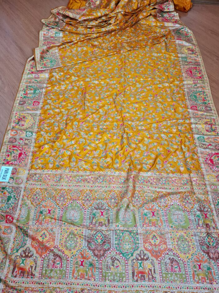 20260203_165528 Saree Banarasi Art Silk de seda Imperial Girassol