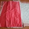 Saree Banarasi Art Silk de seda branco e color modelo Sweta Amritá