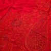 Saree Nupcial Luxo em Georgette Chikankari de Lucknow