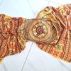 Chadar indiano (manto de oração) de elefantes e mandala amarelo