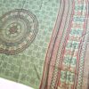 Chadar indiano (manto de oração) de elefantes e mandala verde