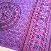 Chadar indiano (manto de oração) de elefantes e mandala roxo
