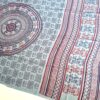 Chadar indiano (manto de oração) de elefantes e mandala cinza