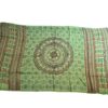 Chadar indiano (manto de oração) de elefantes e mandala verde