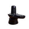 Shiva Lingam objeto de adoração ao Senhor Shiva mármore preto 8cm