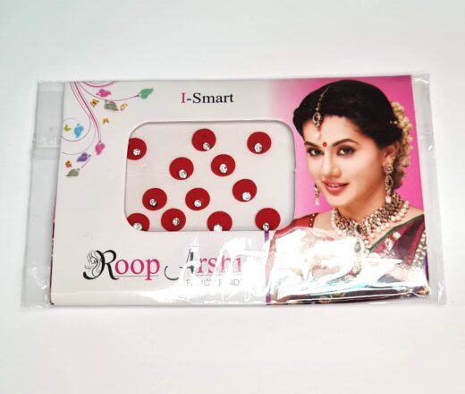 Bindi indiano Roop Arshi adesivo para colar entre as sombrancelhas vermelho 12