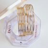 Conjunto Saada com 2 pulseiras indianas minimalistas douradas com strass