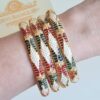 Conjunto Shringar com 4 pulseiras indianas design Meenakari