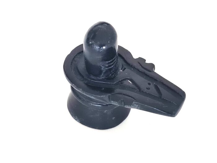 Shiva Lingam objeto de adoração ao Senhor Shiva mármore preto 8cm