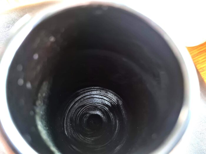 Vaso indiano Cerejeira Laca com Folhas de Ouro e Relevo 3D