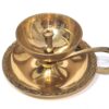 Lamparina indiana Diya de metal dourado design taça com alça