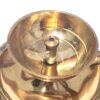 Lamparina indiana Diya de metal dourado design taça com alça
