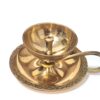 Lamparina indiana Diya de metal dourado design taça com alça