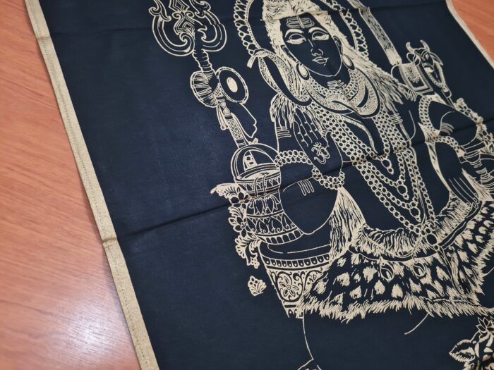 20260204_162618 Panô indiano decorativo Coleção Gold Black com Lord Shiva 100cm