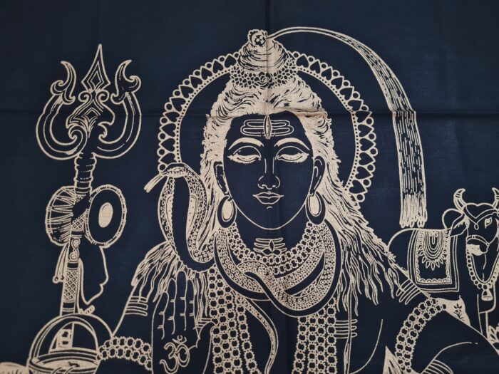 20260204_162625 Panô indiano decorativo Coleção Gold Black com Lord Shiva 100cm