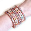 Conjunto de 6 pulseiras indianas com pedrarias Jardim de Basant