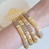 Conjunto Devi Bangles com 4 pulseiras indianas design Paisley
