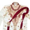 20260506_155806 Sherwani Indiano Luxo Creme com Bordados Zari, Pedrarias, Dupatta e Churidar