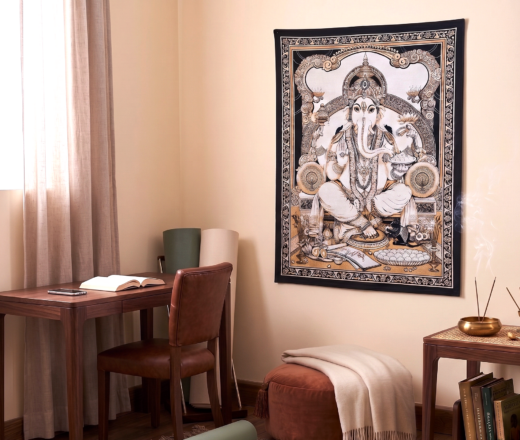 Panô indiano Coleção Gold Mix estampa Ganesha 100cm
