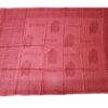 Chadar indiano (manto de oração) de Ganesha e mantras vermelho coral