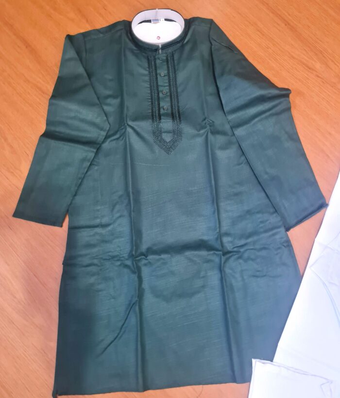 Conjunto de vestuário masculino para festas indianas Kurta verde com calça