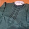 Conjunto de vestuário masculino para festas indianas Kurta verde com calça