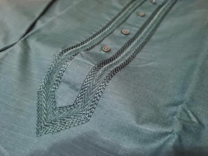 Conjunto de vestuário masculino para festas indianas Kurta verde com calça