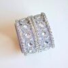 Conjunto de 6 pulseiras indianas prateadas Bollywood Shwet Kamal