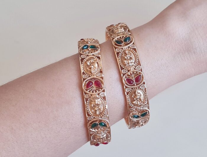 Conjunto de 2 pulseiras indianas Braceletes Realeza de Jaipur