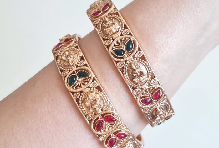 Conjunto de 2 pulseiras indianas Braceletes Realeza de Jaipur