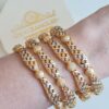 Conjunto de 4 pulseiras indianas Devi Bangles bicolor Dhariyan Golak