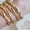 Conjunto de 4 pulseiras indianas Devi Bangles bicolor Dhariyan Golak