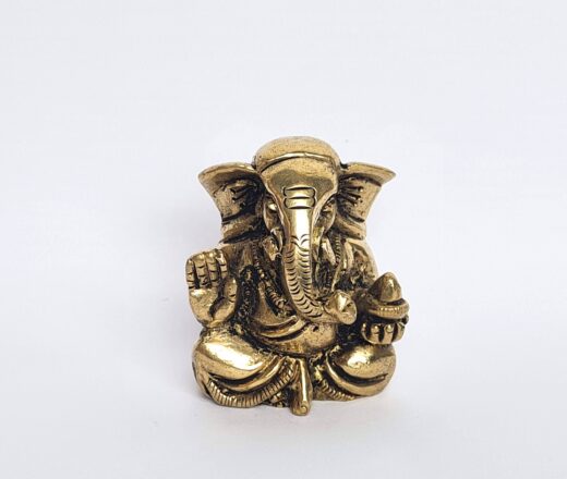 Estátua pequena de Deus Ganesha em metal (Vighnaharta): O removedor de obstáculos.