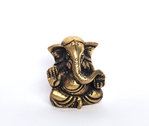 Estátua Mini do Deus Ganesha Shanti-Trishula (O Pacificador)
