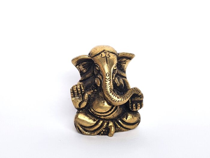 20260529_175454 Estátua Mini do Deus Ganesha Shanti-Trishula (O Pacificador)
