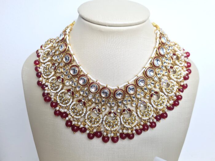 Conjunto completo de semi joia indiana para festas Durga Gold