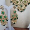Conjunto completo de semi joia indiana para festas Parvati Green