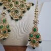 Conjunto completo de semi joia indiana para festas Parvati Green