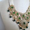 Conjunto completo de semi joia indiana para festas Parvati Green