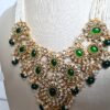 Conjunto completo de semi joia indiana para festas Parvati Green
