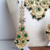 Conjunto completo de semi joia indiana para festas Parvati Green