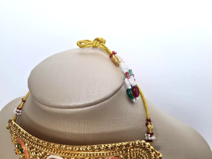 Conjunto completo de semi joia indiana para festas Sita Rubi Green