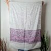 Pashimina indiana de cashmere estampa adamascada cinza e lilás