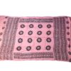 Chadar indiano (manto de oração) de Om e mantras rosa e preto
