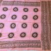 Chadar indiano (manto de oração) de Om e mantras rosa e preto