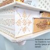 Mandir Templo Hindu Artesanal Off-White e Dourado com Iluminação Om