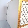Mandir Templo Hindu Artesanal Off-White e Dourado com Iluminação Om
